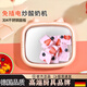 OQD德国炒酸奶机儿童专用免插电炒冰沙盘家用小型迷你冰淇淋炒冰机 奇异果绿【304不锈钢】配炒冰铲*2