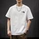 
New Balance Short Sleeve T-shirt for men in summer thin loose versatile round neck top new men's high-end casual solid color clothes 1518 white XL