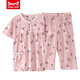 Catman Miiow Summer Pyjamas Frauen reines Baumwoll kurzärmelige, dünne, geschnittene Hosenanzug mittleren Alters und ältere Mutter Frühling und Sommer große Heimkleidung Xin Pink Ym3937 3xl (empfohlen 145-155jin [Jin gleich 0,5 kg]))