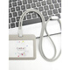 Beijing Fashion Round Rope Lanyard Tag Employee Card Bus Card Work Card Work Card Campus Card Student Bus C5 White Horizontal Version + 9734 White Round Rope