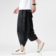 Yisichen Sommer dünne Eis Seide Cropped Hosen Herren chinesischer Stil Drachenmuster Jacquard Bloomer Großgröße lose Weitbeine Harem Shorts White XL