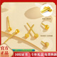 BZK pure gold 999 small bean earrings for women gold earrings 5 gold ear piercing ear stick round beads gold plated 0.08g frosted bean earrings