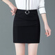 S.SOFEA high waist short skirt makes you look slim and versatile professional black black 9906 3XL 130-140Jin [Jin equals 0.5 kg]