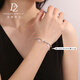 Duozun platinum bracelet for women new pt950 genuine money wrapped bracelet platinum bracelet birthday gift for girlfriend 9.37g/length 16-19cm adjustable