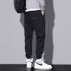 Jüdische Casualhose Herren Sommer Neue trendige Marke Lose Neun-Punkte-Krawattenhosen Sporthosen Arbeit Hosen Männer 9859 Schwarz + 9859 Grau L.
