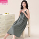 MODAL SAUSPERS-Nachthemd für Frauen im Sommer Modal 2025 Neue Pyjamas mit Brustpolstern Anti-Protrision-Punkte für Outdoor-Kleidung Pyjamas DFL-11301-Sweet Pulver mit Brustpolstern m