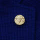 Shengbei men's brooch suit brooch mechanical gold/silver gold-plated collar pin suit punk corset collar button round silver movement brooch + cufflink set