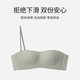 无痕内衣女聚拢小胸夏季薄款舒适胸罩细肩带防滑抹胸裹胸文胸新款 浅奶绿 M 75/34AB