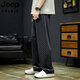 
JEEP SPIRIT Pants Men's Summer Thin 2025 New Ice Wire Sports Quick Dry Loose Wide Legs Straight-Legs Casual Pants 9905 Gray 2XL (Size 34)