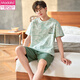 Modal Pyjamas Männer Sommer Baumwolle kurzärmelige Cartoon Teenager-Schüler mittelgroße Kinder dünne Herren-Hauskleidung Anzug Sommer WB1517 Detective Conan XL Standard [High 170-175 Gewicht 125-150]