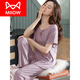 Catman (MiiOW) pajamas for women for summer thin short-sleeved modal middle-aged large-size loose mother's trousers two pieces of home clothes 9227# red plum powder (short-sleeved cropped pants) XL (recommended 120-140Jin [Jin equals 0.5 kg])