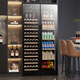 BAIKAILUN double-door double-temperature wine cabinet, door-to-door thermostatic wine cabinet, ice bar, wine cabinet, home living room refrigerator, office tea and beverage display cabinet, wine and fruit preservation refrigerator, 1.76 meters | dual temperature | all-in-one cabinet | red wine ice bar 418L thin section