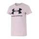 Set de deportes para mujeres de Under Armour 25 Nuevo verano cómodo transpirable camiseta de cola grande tejido tejido de dos piezas Camiseta de dos piezas + camiseta blanca l