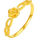 Saturday Blessing Yellow 18K Gold Ring Women's Rose Flower Birthday Gift C0114757 No. 14