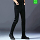 
FALAMONE Armani new spring and summer new 2025 black jeans men's elastic slim feet casual high-end trousers 683 pure black 28 2 feet 1