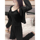 Fhhuabd French Pure Lace Sexy Women's Pajama с грудной подушкой с тремя частями набор весной и осенней подвеской для подвески для дома кардигана.