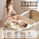 ULOP crib mobile splicing baby bed one-click folding multi-functional newborn cradle with changing table aviation aluminum column + 5A grade antibacterial fabric/Galaxy Gold Sleeping Artifact Baby Products Event Free Coconut Palm Mattress