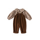 Insbobo Girls Anzug 2025 Frühling Neues modisches und modisches kleines Mädchen Overalls Baby Girl Girl-Set Kinder Springanzug Brown Color 80 (geeignet für Höhe 73-80 cm)