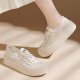 Sipuwang spitzen Fischerschuhe Frauen Sommer atmungsaktive Leinwandschuhe 2025 NEU NICE Design Casual Board Schuhe kleine weiße Schuhe JST 1283 Khaki 35