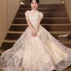 
Sheng Miaoci evening dress engagement new host banquet temperament high-end toast Chinese cheongsam champagne color L
