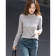 Demana Hanli Hanqi Autumn Private Collection Worker Wear Stand-up Collar Long Sleeve Comfortable Flesh-covering Casual Women's T-Shirt