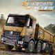 Zhouge control remoto de camión grande transporte de transporte de transporte de transporte de camiones de camiones volquete de camiones de camión de aleación de aleación Vehículo para niños Vehículo eléctrico New Generation 15 canales Control remoto Camión volcado Dos baterías recargables de gran voltaje, súper resistente al juego