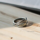 Bucklele Flow Ring Männer trendige Persönlichkeit Imitation Thai Silber-Mund-Ringe Kaltstil Herrenzubehör Retro Linie Single Ring J1047 Flow Ring Verstellbares Öffnen