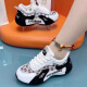 
E.TOX Shijiazhuang Meizu Single Net Breathable Pippen Dad Shoes Sports Shoes Comfortable Para Shoes Dancing Shoes 9928 Men's and Women's White and Black 36