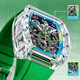Bugatti (Bonest Gatti) Watch Herren automatische mechanische Uhr Deutsch Neue Kristallschalenschale Luminous Uhr Valentinstagsgeschenk für Freund 9920