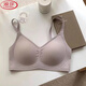 LangSha (LangSha) traceless nude underwear for women's bra women's soft support small breasts gathering vest without steel rings to collect the secondary breasts to prevent sagging and gathering milk coffee + milk ash XL -38/85AB