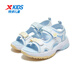 XTEP children's beach shoes summer girls middle and large children Velcro easy to put on and take off wear-resistant soles fashionable sweet style sandals new white/moon blue 33
