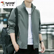 Woodpecker Jacket Men's Jacket Spring and Autumn 2025 Trendy Fashion Casual Versatile Men's Fashion Brand Outerwear J6618 Bean Gray 3XL