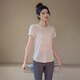 Top de ropa de yoga ACKDCS para mujeres huecas de espalda delgada deportes transpirable camiseta de manga corta profesional pilates fitness ropa verano