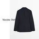 Massimo Dutti autumn new product 2025 men's smart commuter style gentleman wool blended suit jacket 03502502 Navy blue 46 (175/92A) size is small