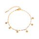Lie Rui plated 18k gold snowflake anklet for girls cool style sexy anklet that does not fade, simple and versatile anklet chain gold