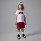 耐克（NIKE）Jordan官方耐克乔丹男童幼童季后赛T恤和网眼布短裤套装夏II2533 687健身红 110 S