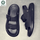 Spechts Sandalen Herren 2025 Sommer Neues modische All-Match-Sandalen mit Rutschstrandschuhen Herren Sandalen schwarz 9903 38