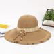 New summer women's monochrome sun protection large brim sun hat mother hat sunshade dome straw hat cool hat fisherman hat pink