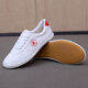 
White shoes, beef tendon sole, men and women canvas casual shoes, practice training shoes, breathable, non-slip, wear-resistant morning exercise shoes, sports shoes, Tai Chi [white], single layer 41 (255mm)
