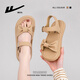 Huili Frauenschuhe, Sandalen, Sommerstil für Frauen, Dick-Soled-Sportstrandschuhe für Frauen 1447 Khaki 39