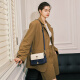 Cnoles Crossbody Bag Women's Women's Cow Whide Une-Hofra de un hombro High-End Commuting pequeño bolso cuadrado Regalo de cumpleaños para novia Esposa