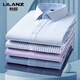 Lilang Spring and Autumn New Business No-Iron Long Sleeve Shirt Men's Multi-Color Striped Breathable Trendy Brand Daddy Clothing High-end Top Straight Tube 6621 Straight Tube 45