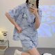 Jingpu fei Sommer großer Pyjamas für Frauen losen dünne Stil-Promi-Hauskleidung 200 Jin [Jin gleich 0,5 kg] kann getragen werden.