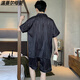 Wenmaner Big Children's Pajamas 12-15 лет летние мужчин-пижамы летние летние шелковые брюки с короткими рукавами.