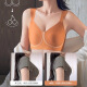 
Song Vanchey's big breasts show small underwear for women with breasts that are not sagging and upholding, no steel rings, summer thin soft support for women's bra, light military green + black XL [38/85BCD]