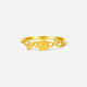 Saturday Lucky Yellow 18K Gold Ring Female Flower Birthday Gift C0114758 No. 12
