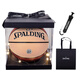 斯伯丁（SPALDING） 飞行员系列 77-867Y  超细纤维合成革篮球 赛级品质耐磨吸湿 棕 礼盒装 7号球 无配件