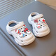 
HUALIN FASHION Children's EVA Beach Sandals Cartoon Cute Baotou Cave Shoes 2025 Summer White 28 -29 (Children's Model)