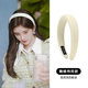 Tang Funi and Gao Yuanyuan's same style Maillard headband for women 2025 summer Hong Kong style high-ceiling giant white headband hairpin headdress customized version of velvet pumpkin orange same style as Gao Yuanyuan's