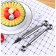 Riheshengtang Fruit Spoon Digger for Digging Water Double-Headed Fruit Ball Spoon Shape Round Spoon Multi-Functional Ball Digging Spoon for Cutting Watermelon Balls Stainless Steel Carved Fruit Digger (Flower Adjustment + Large Spoon)